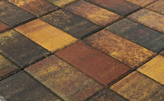  Брусчатка Braer Прямоугольник ColorMix 200х100х60мм цвет Миндаль: внешний вид